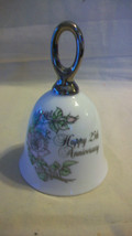 25TH Wedding Anniversary Ceramic Bell By Enesco, 1983 - $30.00