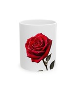Elegant Red Rose Ceramic Mug, Perfect Gift for Floral Lovers Coffee Tea ... - $19.94 CAD