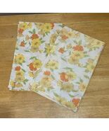 Vtg Penn-Prest Orange Yellow Flowers Pillow Cases  Fashion Manor Muslin ... - $288.93 MXN