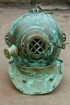 18 Inches Antique Vintage Diving Helmet Old Rusted Marine Finish - £533.76 GBP