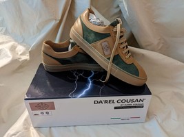 Darel Cousan Edizione Limitata ON1478 Scarpe da Uomo Italia Verde Marron... - $135.13