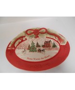 Fitz and Floyd Sentiment Tray Home Warms The Heart Christmas Cookie Plat... - £7.80 GBP