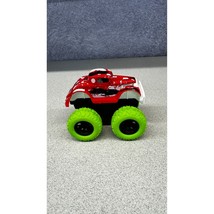 Monster Truck Toy With Green Tires &amp; Red &amp; Black Body Rev Truck - £6.62 GBP