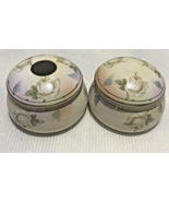 Vintage Hand Painted Hair Receiver Trinket Dish Yellow Roses Marked PSAG... - €36,59 EUR