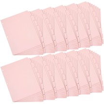 12 Set Pink 8 Tab Dividers For 3 Ring Binder, 96 Total Dividers, Letter ... - $43.99