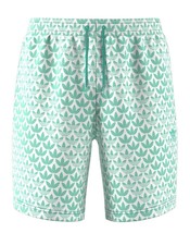 adidas Mens Originals Graphics Monogram Woven Cotton Shorts in Easy Green-Medium - £23.50 GBP