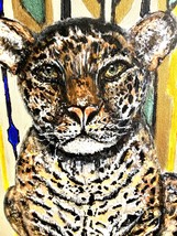 Leopard painting,Baby leopard on a fantasy background,original acrylic p... - £79.01 GBP