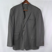 Joseph Abboud 50R | 44x32 Brown Gray Stripe Flannel 2Btn Mens Suit Jacke... - $74.99
