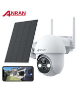 2K Solar Security Camera with Spotlight, ANRAN 360° View Wireless Outdoo... - £59.76 GBP