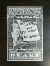 Vintage 1902 Pears Soap 113th Year&#39;s Greeting Original Ad - $6.64