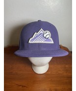 Colorado Rockies 59fifty New Era Hat 6 7/8 Fitted Purple Cap Writing Und... - €34,69 EUR
