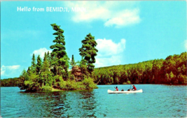 Postcard Minnesota Bemidji  Canoe Trail Fur Traders Explorers Route 5.5x3.5 - £3.95 GBP