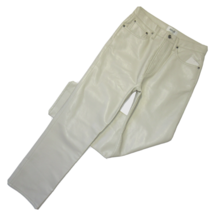 NWT AGOLDE Recycled Leather 90&#39;s Pinch Waist Powder High Rise Straight Pants 32 - £79.92 GBP