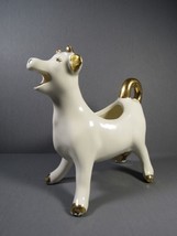Cow Creamer 5&quot; Ceramic Ivory Color Gold Accents Decorative Add a Succulent. - £8.63 GBP