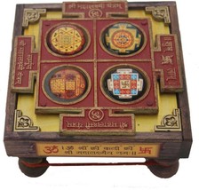 Sri Sampurna Mahalaxmi Yantra Puja Chowki For Prosperity &amp; Wealth Energized - £89.06 GBP