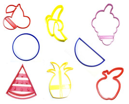 Fruit Fruits Basket Salad Arrangement Set Of 8 Cookie Cutters USA PR1371 - £14.33 GBP