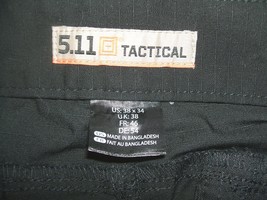5.11 brand tactical black polyester/cotton trousers 38 X 28 used - £27.52 GBP