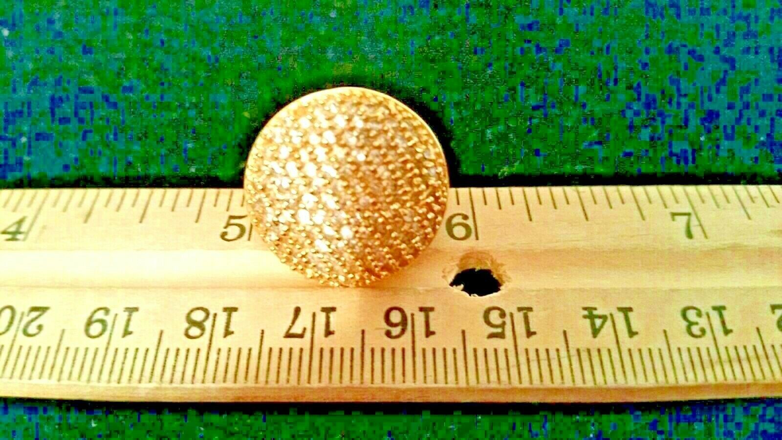 Size 6 Unbranded Yellow Gold Tone Round Dome Ring Clear Prong Set Pave Stones Item image 5