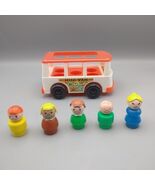 Vintage Fisher Price Little People Mini Bus Minivan #141 w/ 5 Figures - $26.24 CAD