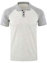Men&#39;s Casual Raglan Sleeve Two-Tone Polo Shirt - $29.49