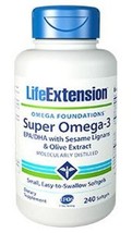 MAKE OFFER! 4 Pack Life Extension Super Omega 3 EPA/DHA sesame lignans 240 gel image 2