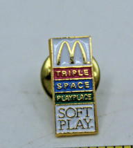 McDonalds Triple Space Playspace Soft Play Crew Employee Logo Pinback Pin Button - £9.26 GBP