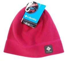 Columbia Fleece Thermarator Thermal Reflective Pink Beanie Youth Small Medium - $22.27