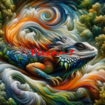 Digital Image Ai Picture Photo Wallpaper Background Desktop Art Iguana - $18.19 MXN