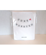 Just Married Banner Party Decoration Letters in White with Heart 6 feet ... - $6.75 CAD