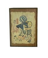 Vintage Holly Hobbie Viewing a Mutoscope - Lithograph on Wood - Wall Han... - £27.21 GBP