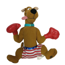 Scooby Doo Boxer Boxing Gloves American Flag Toy Network Plush 11.5" - £26.17 GBP