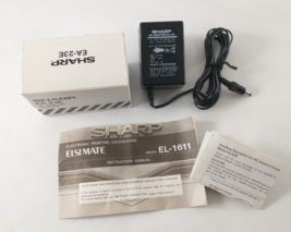 Sharp EA-23E AC Adapter Charger For ELSI MATE EL-1611 Calculator + User ... - $19.95