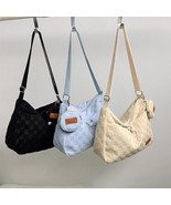 Harajuku Style College Crossbody Bag Plaid Large Capacity Handbag Should... - £10.41 GBP