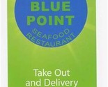 The Blue Point Menu 9th Avenue at 46th Street New York City  - $13.86