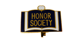 Honor Society Black and White Key Book Lapel Hat Pin - £7.75 GBP