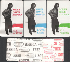 Group of 3 Different Miles Davis OTTO Cloth Backstage Passes from the Amandla.. - £15.45 GBP