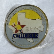 1995 San Antonio Texas Senior Olympics USA Olympic Games Lapel Hat Pin - £6.24 GBP