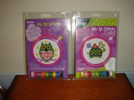 Bucilla My 1st Cross Stitch 2 Kits Owl &amp; Turtle - $16.99