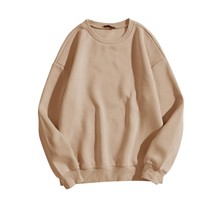 New Thicken Warm Sweatshirts Women Solid O-neck Long Sleeve Oversized Sweatshirt - £47.84 GBP