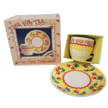 ME Mary Engelbreit Time For Tea Collectors Coffee Cup &amp; Saucer Set ‘Good... - $19.79