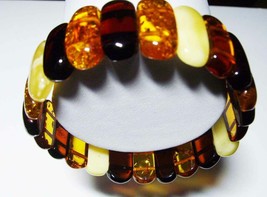 Amber Bracelet Natural Baltic Amber royal amber colorful amber pieces 17gr - £106.83 GBP