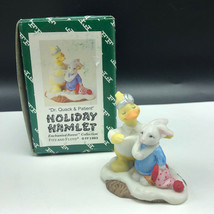 Fitz Floyd Holiday Hamlet Christmas Figurine Nib Box Dr Quack Patient Duck Bunny - £15.73 GBP