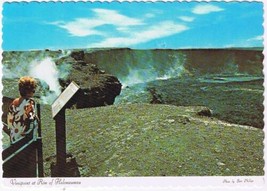 Hawaii Postcard Viewpoint At Rim Of Halemaumau Cratere Volcanoes National Park - £1.73 GBP