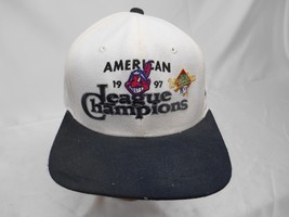 New Era 1997 Chief Wahoo Cleveland Indians League Champions Snapback Cap Hat Tab - £31.64 GBP