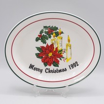 Corning Pyroceram Merry Christmas 1992 Oval Platter - £56.86 GBP