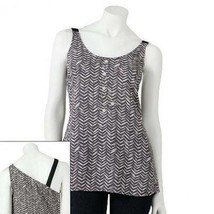 Hang Ten Tank Top  Taupe Beige Chevron Tunic Jr Girls Womens Shirt-sz S - $9.90