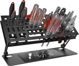 Screwdriver Organizer Holder Screwdriver Storage Rack For Desktop, Angle, Black - £30.05 GBP