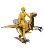 Yellow Ranger &amp; Raptor Power Rangers Dino Thunder 2003 Figure - £15.77 GBP