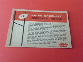 1960  FLEER  #131    EDDIE    ERDELATZ    RAIDERS     NEAR  MINT  OR  BE... - £43.95 GBP