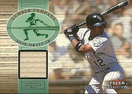 2002 Fleer Tradition Lumber Company Game Bat Jose Ortiz Rockies - £3.73 GBP